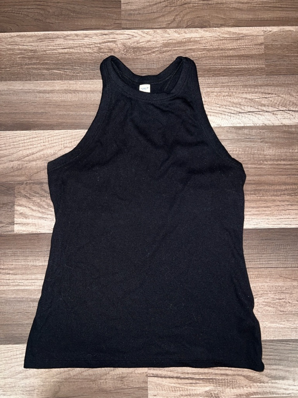 Old Navy Black Ribbed High Neck Tank